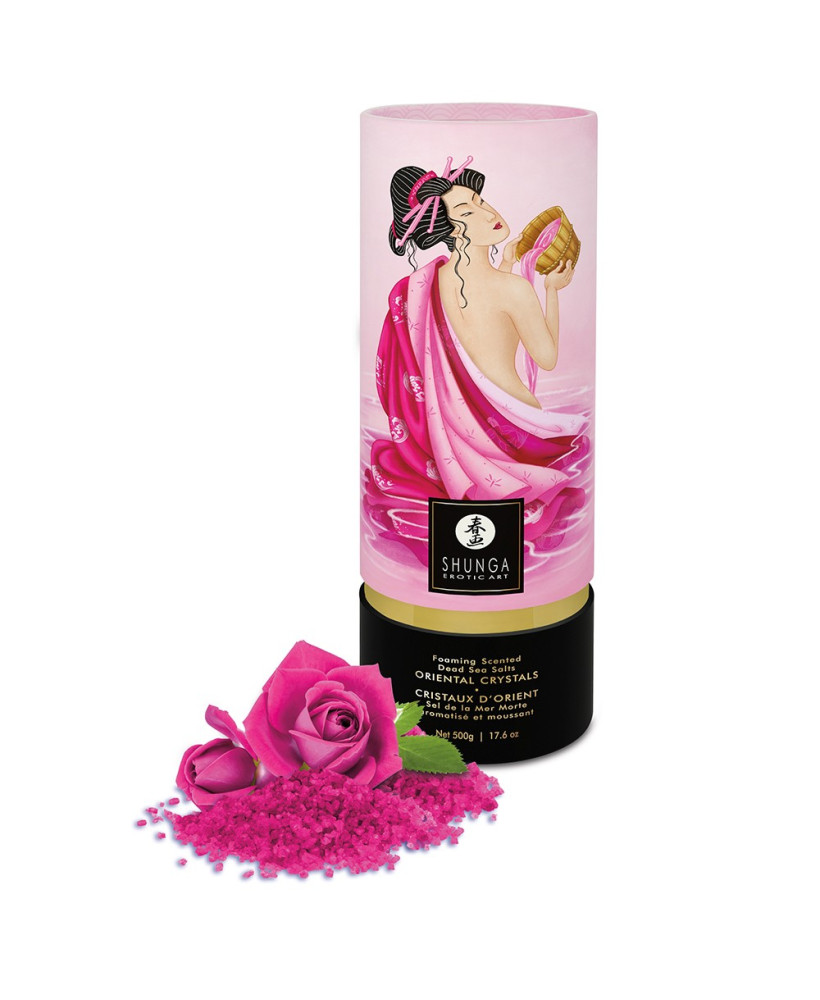 Sel de la mer morte aromatisé et moussant Aphrodisia  500 gr Shunga 